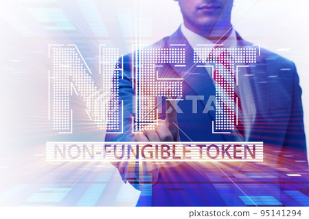 Business people in NFT non fungible concept Business people in NFT non fungible concept 95141294