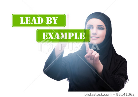 Businesswoman in lead by example concept Businesswoman in lead by example concept 95141362
