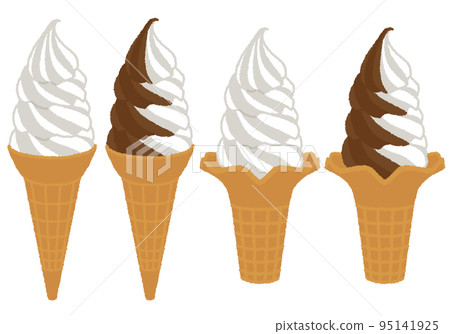 Soft cream illustration 95141925