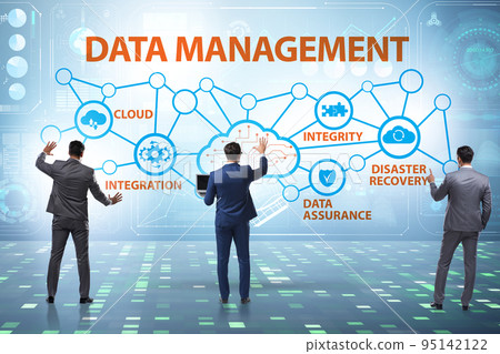 Data management concept with business people 95142122