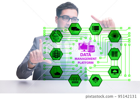 Business people in data management concept Business people in data management concept 95142131
