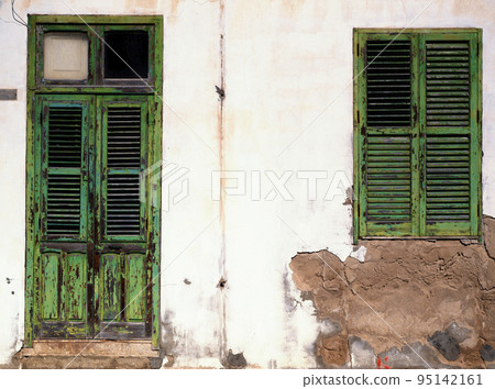 typical vintage wooden door and window 95142161