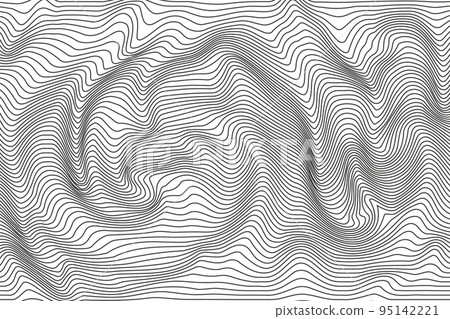 Topographic lines abstract background. Contour lines pattern. Wawy striped depign. Geographic relief landscape. Vector illustration. Topographic lines abstract background. Contour lines pattern. Wawy striped depign. Geographic relief landscape. Vector illustration. 95142221