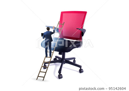 Businessman in the career concept climbing chair 95142604