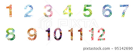 點和明亮的數字集 點和明亮的數字集 95142690