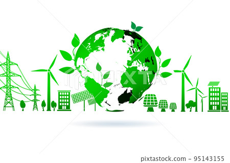Ecology concept with ecological elements 95143155