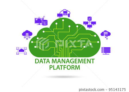 Illustration of data management concept Illustration of data management concept 95143175