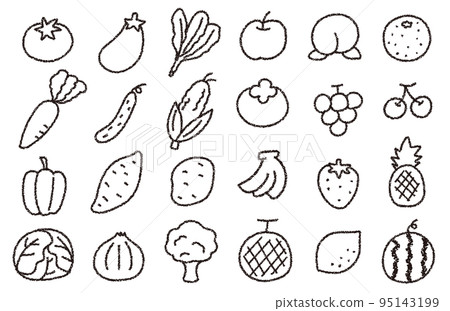Crayon material vegetable fruit set Crayon material vegetable fruit set 95143199