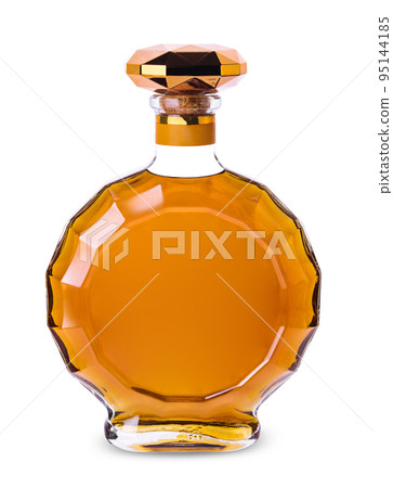 Bottle of alcoholic drink on a white background Bottle of alcoholic drink on a white background 95144185