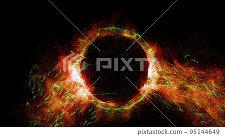 3D rendering cosmic energy strings. Energy flows in the form of thin bright elements 3D rendering cosmic energy strings. Energy flows in the form of thin bright elements 95144649