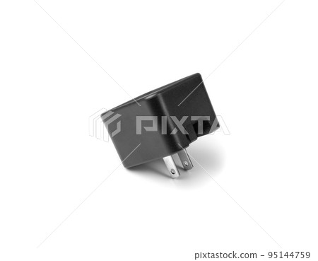 Black American Type C Plug Adapter Isolated 95144759