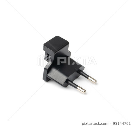 Black Europlug Type C Isolated Black Europlug Type C Isolated 95144761
