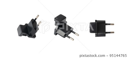 Black Europlug Type C Isolated Black Europlug Type C Isolated 95144765