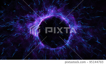 3D rendering cosmic energy strings. Energy flows in the form of thin bright elements 3D rendering cosmic energy strings. Energy flows in the form of thin bright elements 95144783