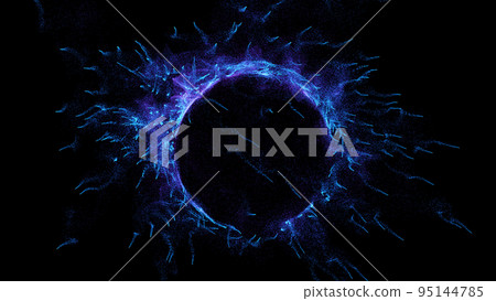 3D rendering cosmic energy strings. Energy flows in the form of thin bright elements 3D rendering cosmic energy strings. Energy flows in the form of thin bright elements 95144785
