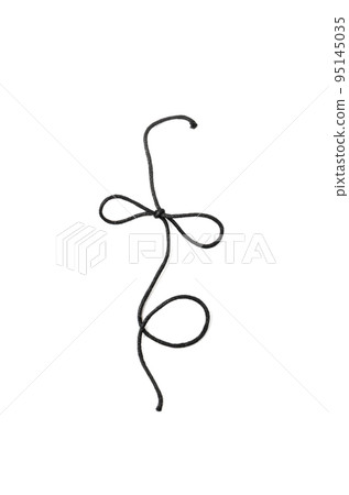 Black String Bow Isolated Black String Bow Isolated 95145035
