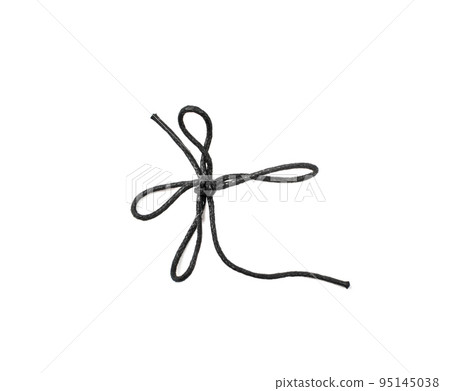 Black String Bow Isolated Black String Bow Isolated 95145038