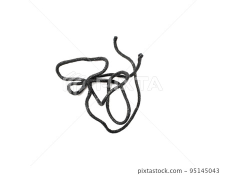 Black String Bow Isolated Black String Bow Isolated 95145043