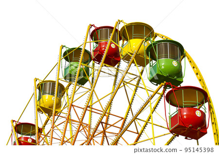 Attraction (carousel) ferris wheel (isolated)  on a white background 95145398