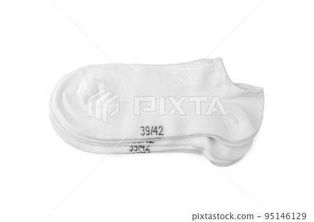 New White Socks Isolated, White Sportswear, Classic Unisex Cotton Socks 95146129
