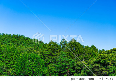 Autumn sky and mountains, Minowa-cho 95146935