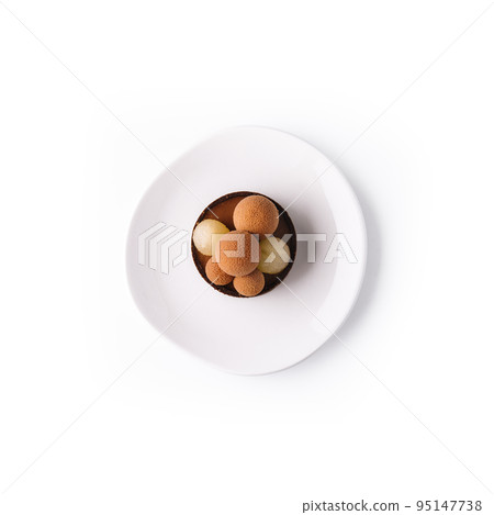 Chocolate balls - cake pops top view Chocolate balls - cake pops top view 95147738