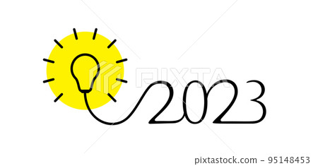 Creative Innovation 2023 Concept, New Idea Icon Creative Innovation 2023 Concept, New Idea Icon 95148453