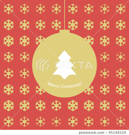 Snowflakes Christmas Tree Greeting Card 95148529