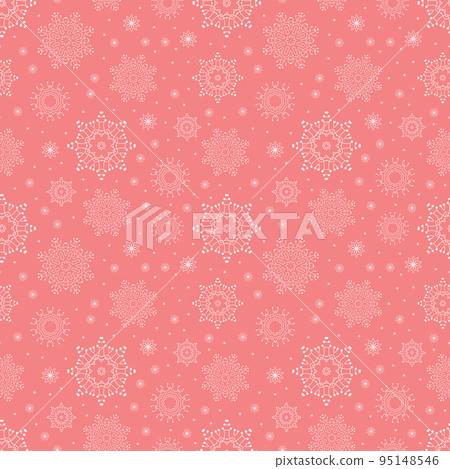 Snowflakes Seamless Pattern, Christmas Background 95148546