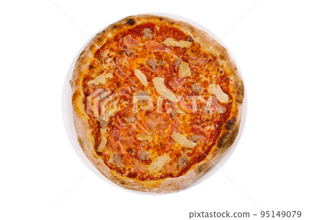 Pizza Meat isolated on white background 95149079