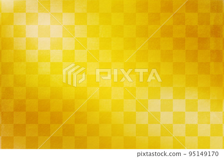 Gold leaf Japanese style background Checkered pattern Gold leaf Japanese style background Checkered pattern 95149170