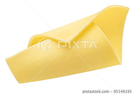 Slice of cheese for burger isolated on white background Slice of cheese for burger isolated on white background 95149195