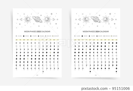 Moon calendars planners for 2023 2024 years. Lunar agenda planners template poster. Moon calendars planners for 2023 2024 years. Lunar agenda planners template poster. 95151006