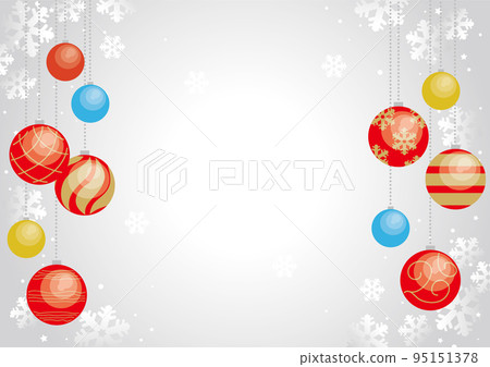 Christmas ornaments and snowflake background Christmas ornaments and snowflake background 95151378