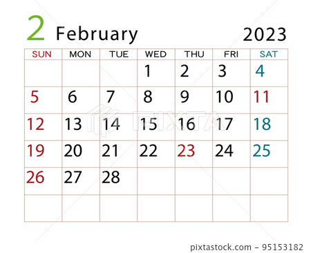 2023 calendar February 2023 calendar February 95153182