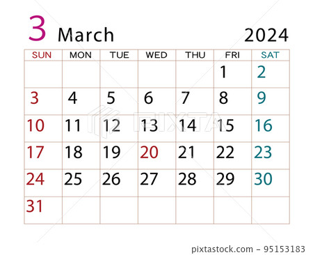 2024 calendar March 2024 calendar March 95153183