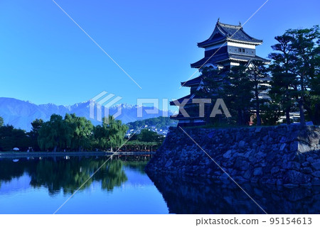 松本城、中念山、八里岳 松本城、中念山、八里岳 95154613