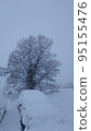 被雪覆蓋的汽車和樹木 95155476