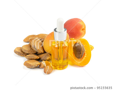 Apricot Kernels Oil Isolated, Apricot Pits Extraction, Fruit Seeds Infusion 95155635