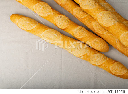 French Baguette Top View French Baguette Top View 95155656