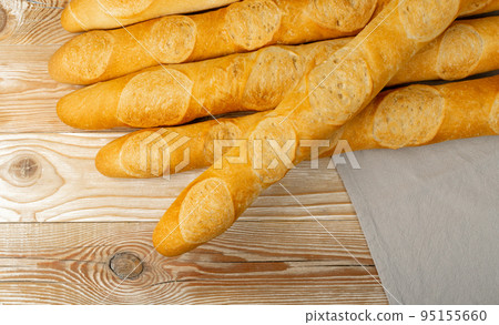 French Baguette Top View French Baguette Top View 95155660