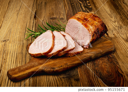 Baked Pork Tenderloin Cut, Sliced Ham, Meat Fillet 95155671