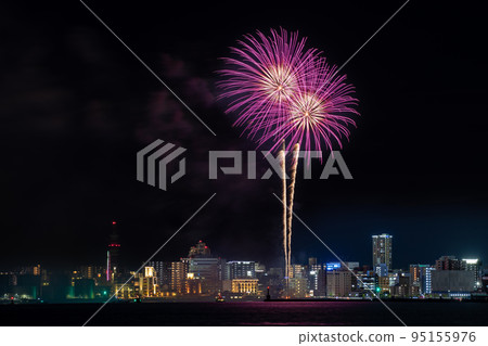 Wasshoi Hyakuman Summer Festival Eve Fireworks Display 2022 95155976