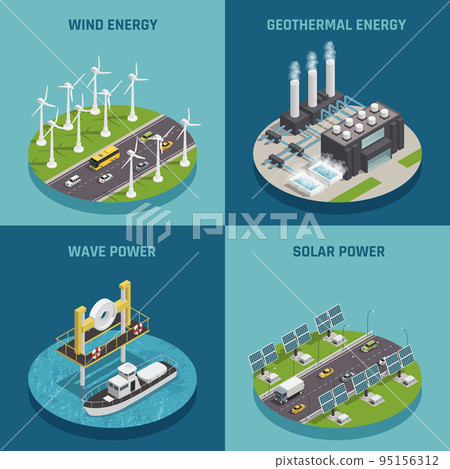 Ecology 4 Isometric Icons Square 95156312