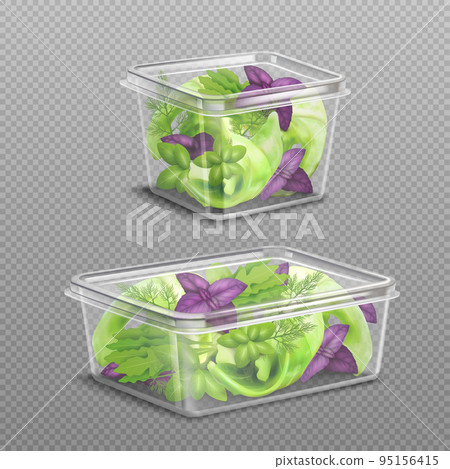 Fresh Salad Plastic Storage Transparent 95156415