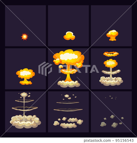 Explosion Effects Icons Set 95156543