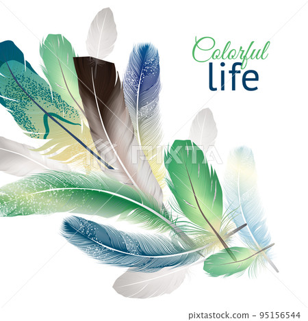 Feathers Realistic Design 95156544