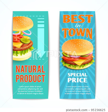 Fast Food Banners Set 95156625