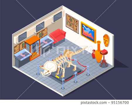 Ethnic Museum Isometric Composition 95156700