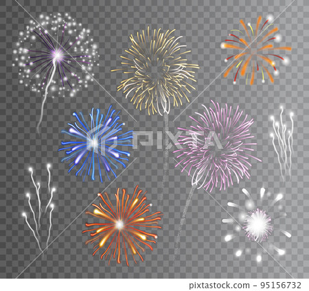 Fireworks Set Transparent 95156732